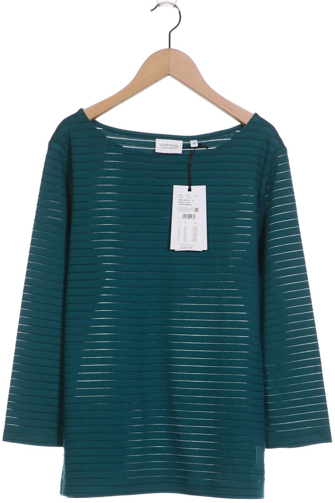 

Comma Damen Langarmshirt, türkis, Gr. 40