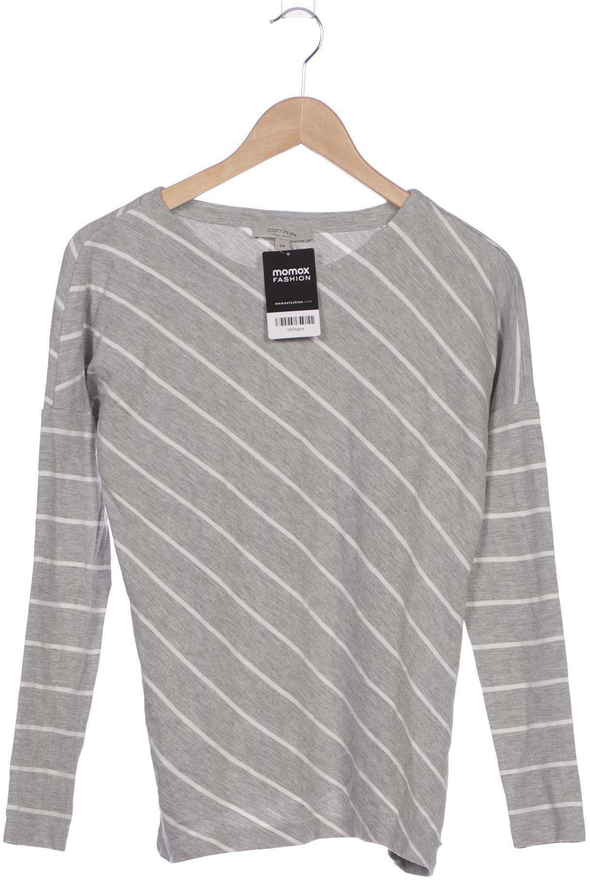 

Comma Damen Langarmshirt, grau, Gr. 34