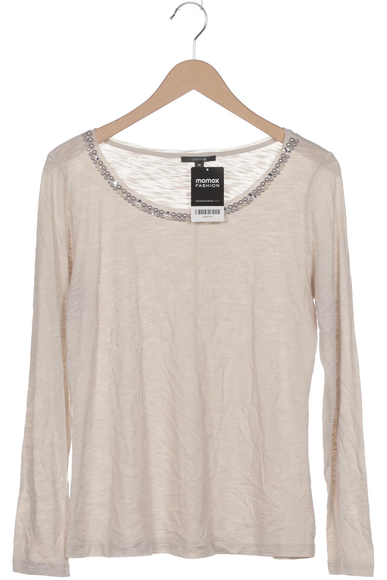 

Comma Damen Langarmshirt, beige, Gr. 42