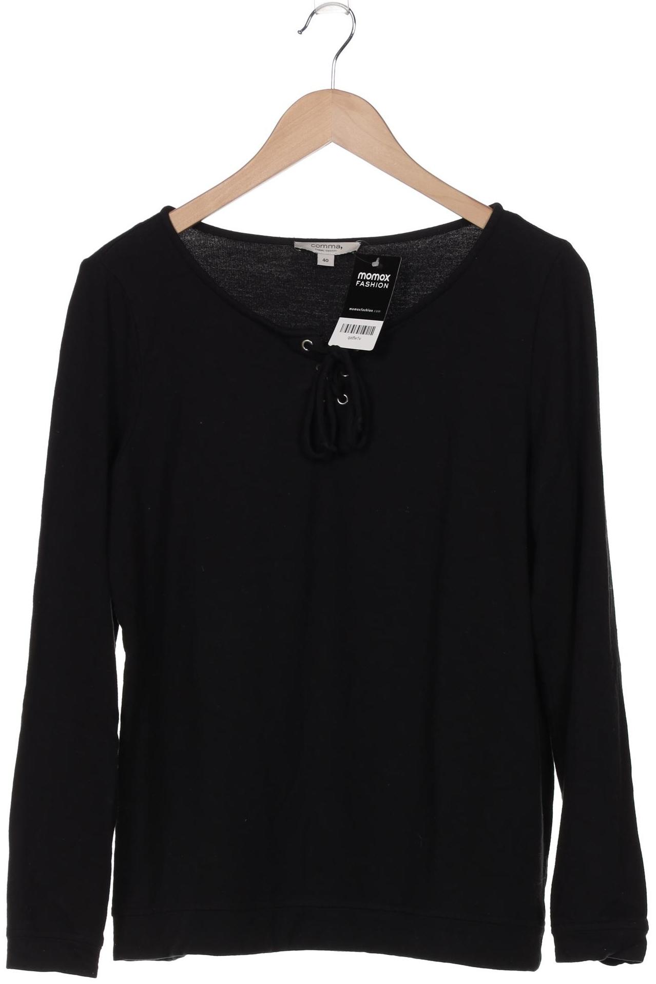 

Comma Damen Langarmshirt, schwarz, Gr. 40