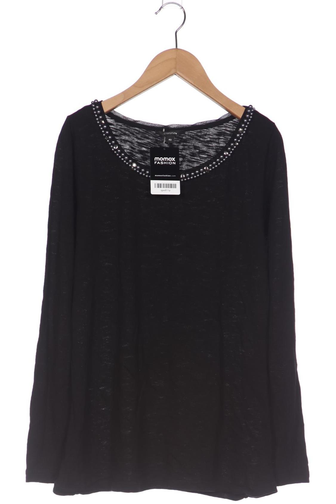 

Comma Damen Langarmshirt, schwarz, Gr. 40