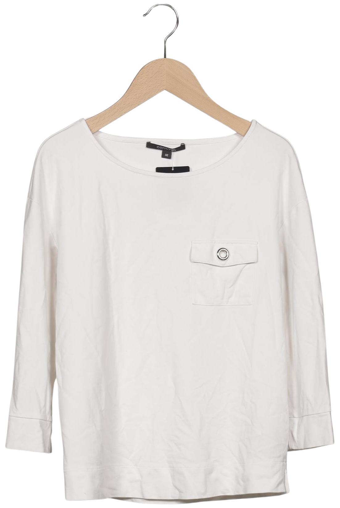 

Comma Damen Langarmshirt, weiß, Gr. 32