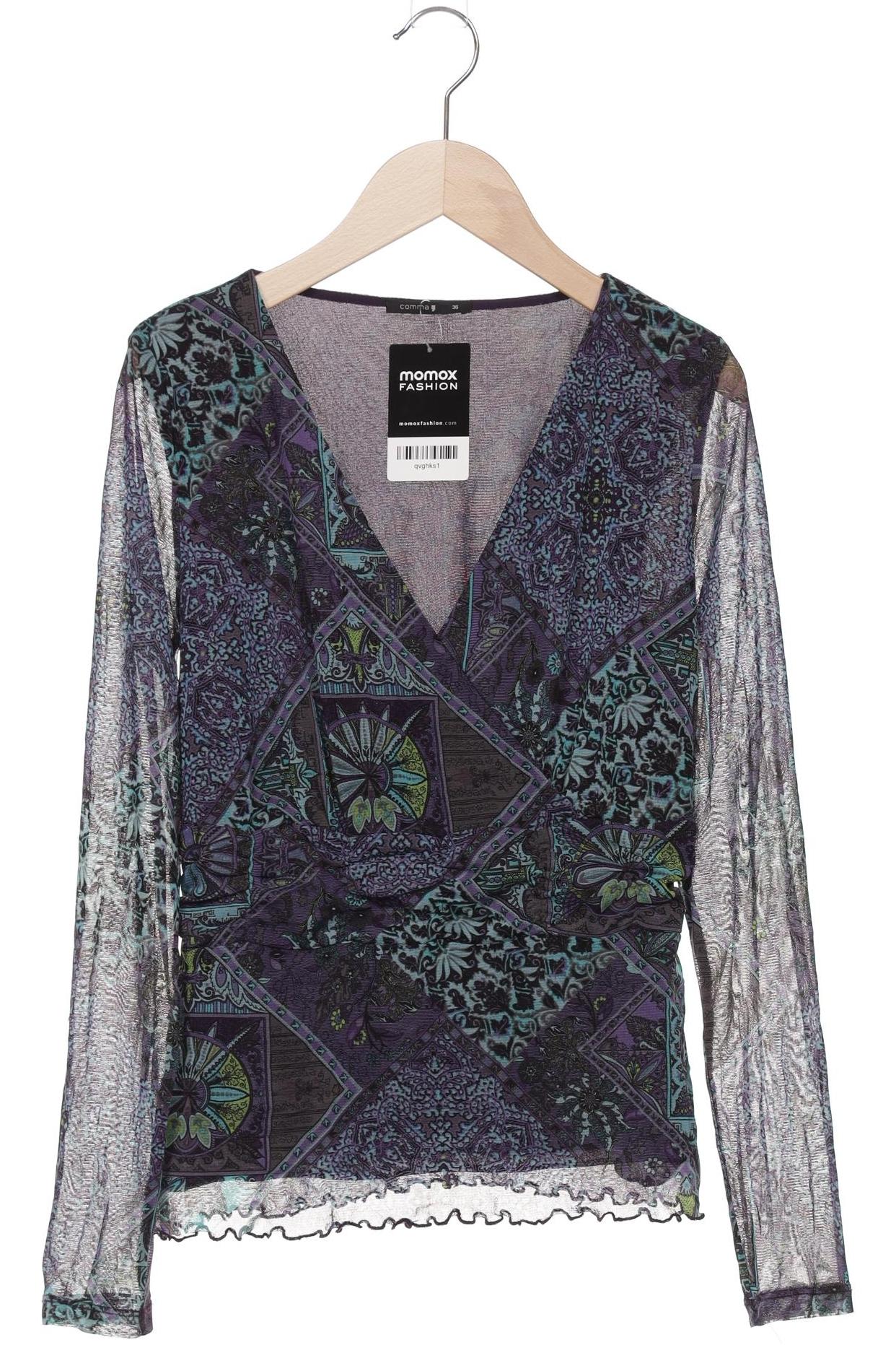 

Comma Damen Langarmshirt, blau, Gr. 36