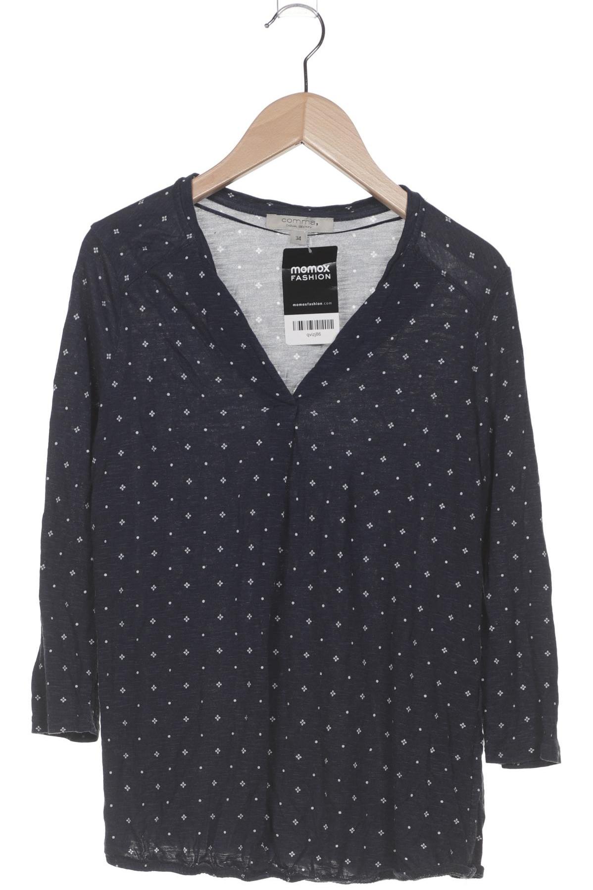 

Comma Damen Langarmshirt, marineblau, Gr. 34