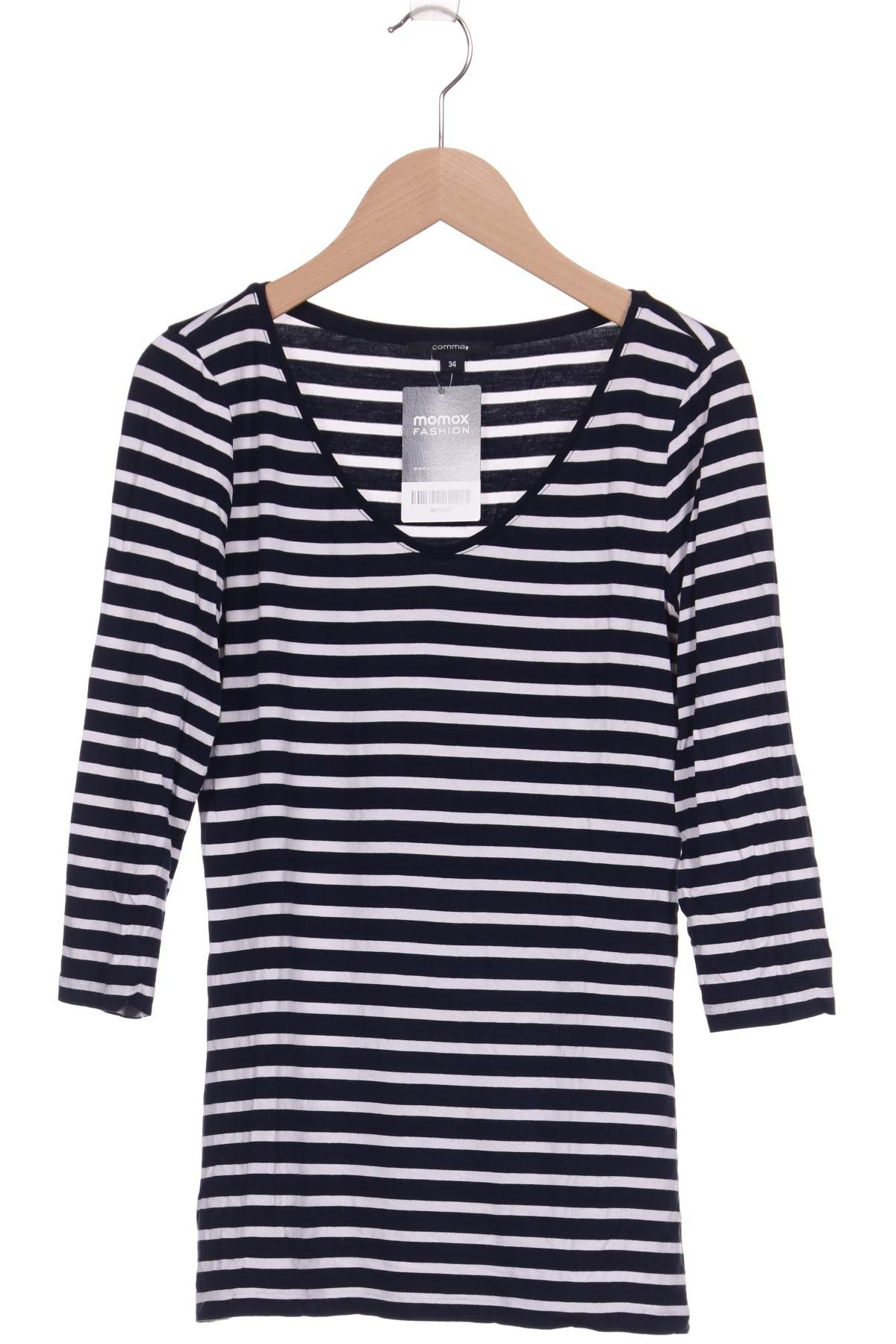 

Comma Damen Langarmshirt, marineblau, Gr. 34