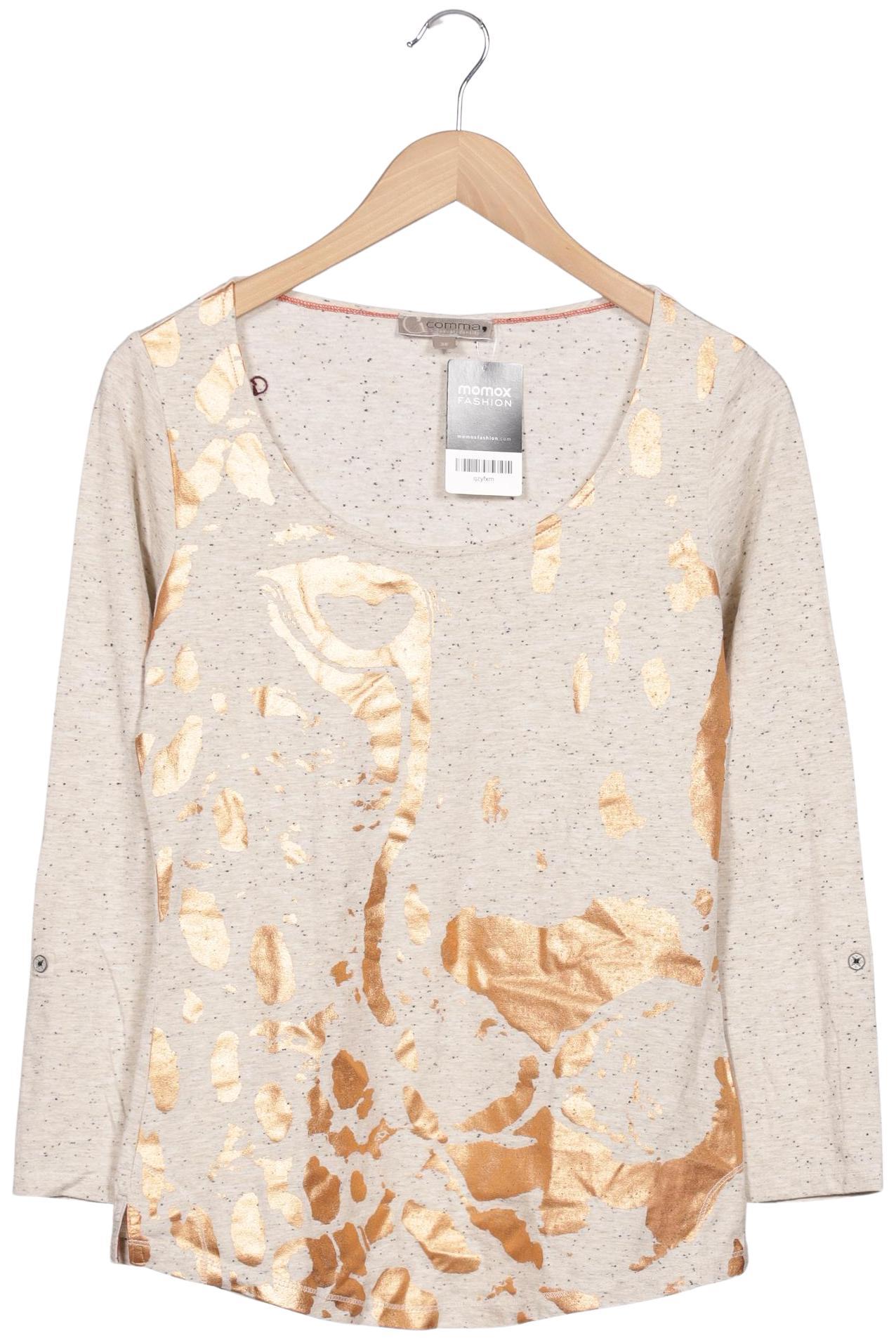 

Comma Damen Langarmshirt, beige, Gr. 36