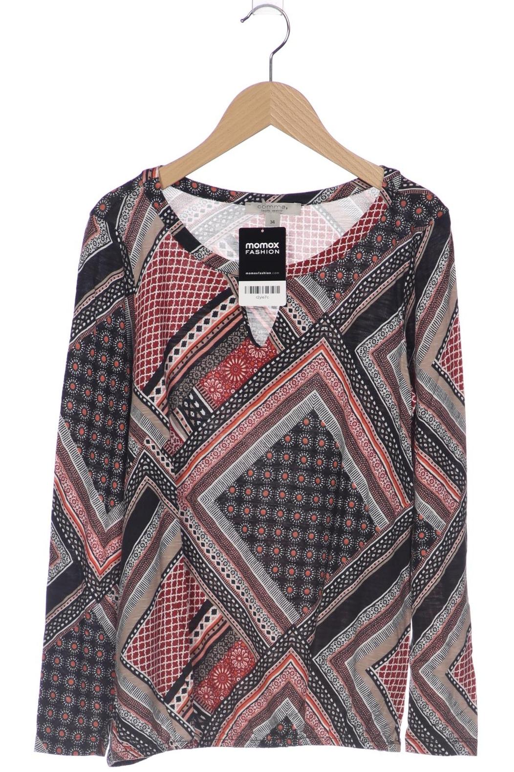 

Comma Damen Langarmshirt, mehrfarbig, Gr. 34
