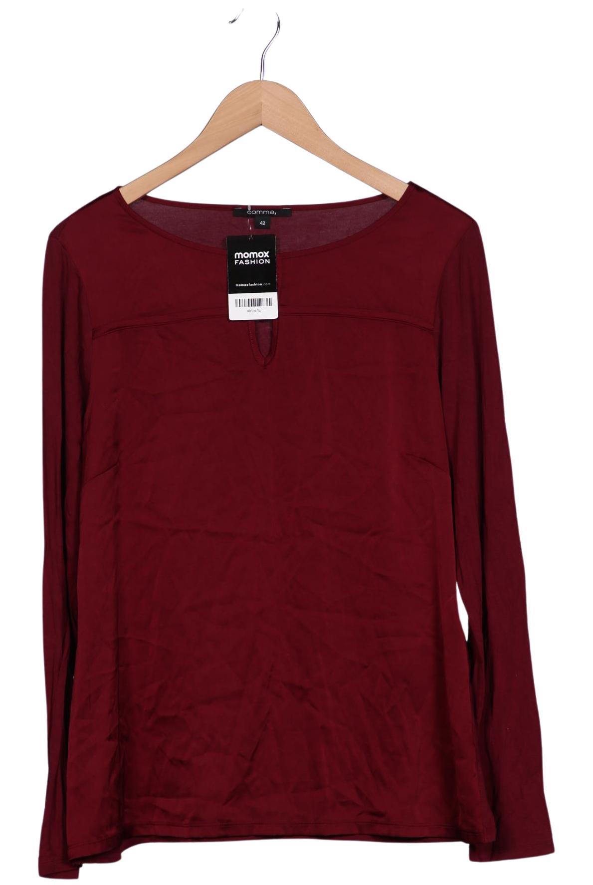 

Comma Damen Langarmshirt, bordeaux, Gr. 42