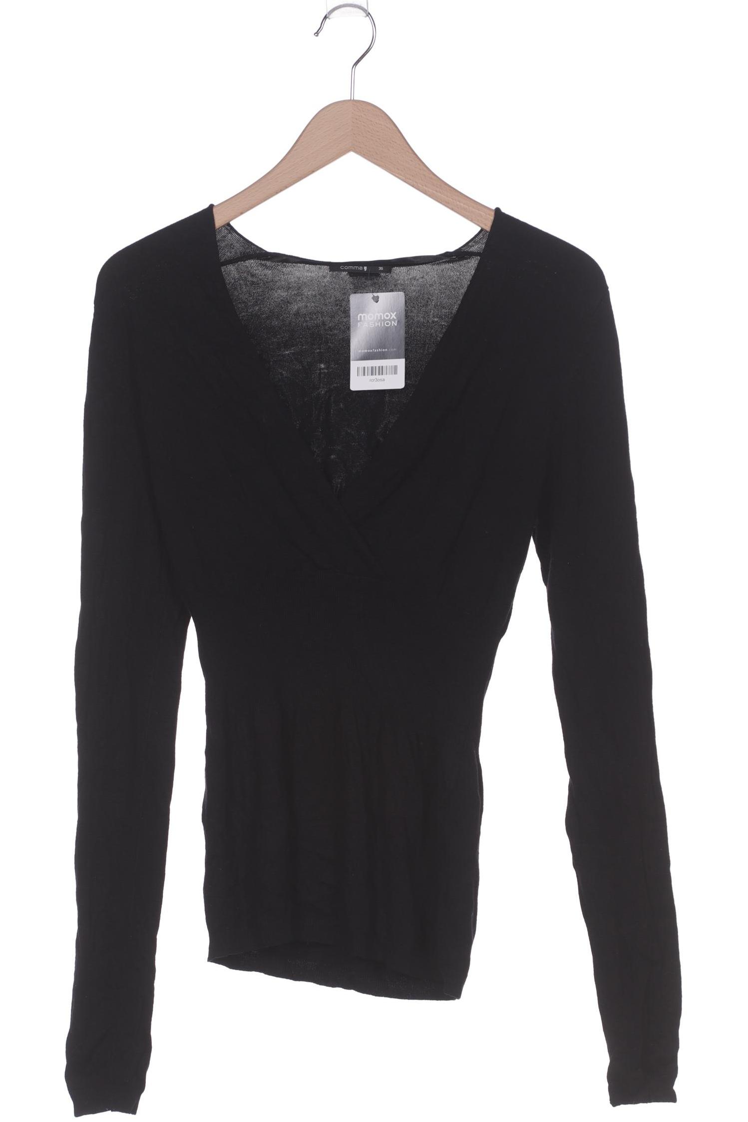 

Comma Damen Langarmshirt, schwarz, Gr. 36