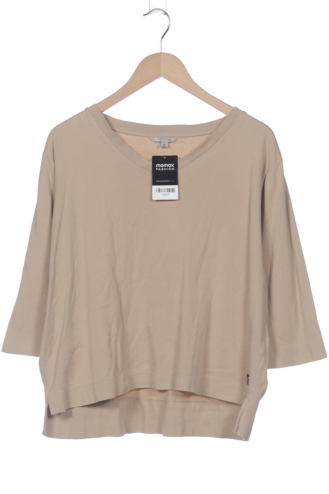 

Comma Damen Langarmshirt, beige, Gr. 42