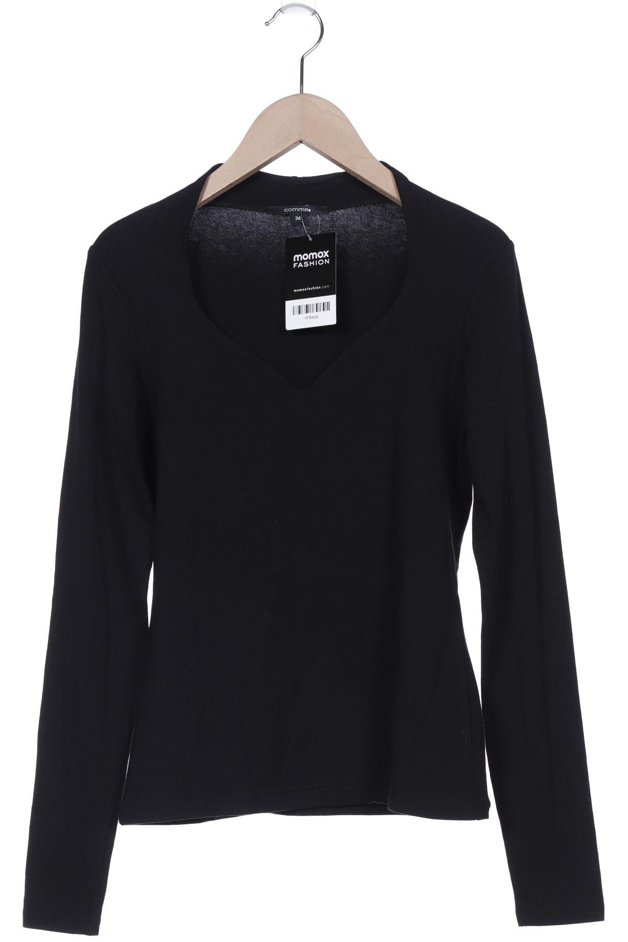

Comma Damen Langarmshirt, schwarz, Gr. 34