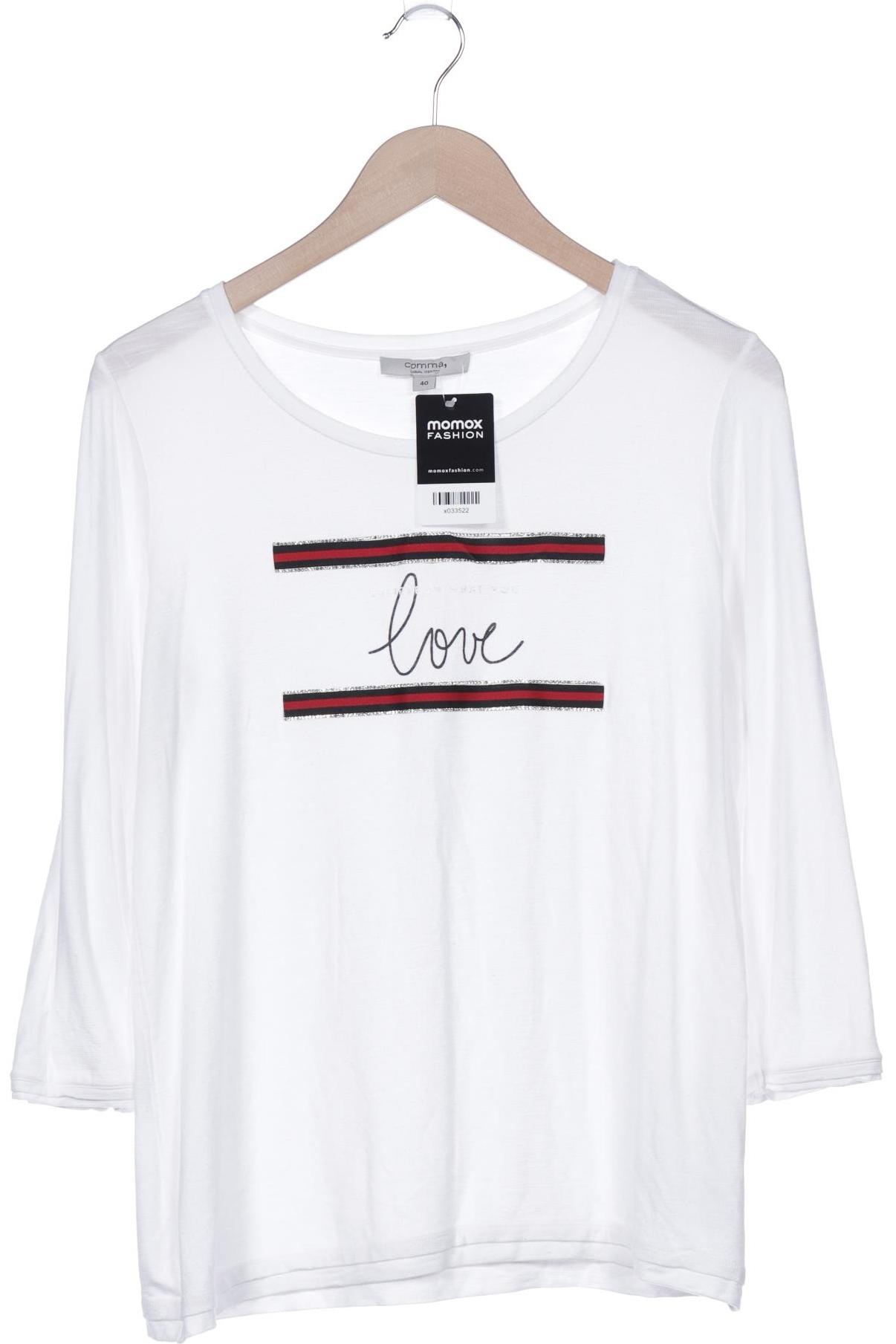 

Comma Damen Langarmshirt, weiß, Gr. 40