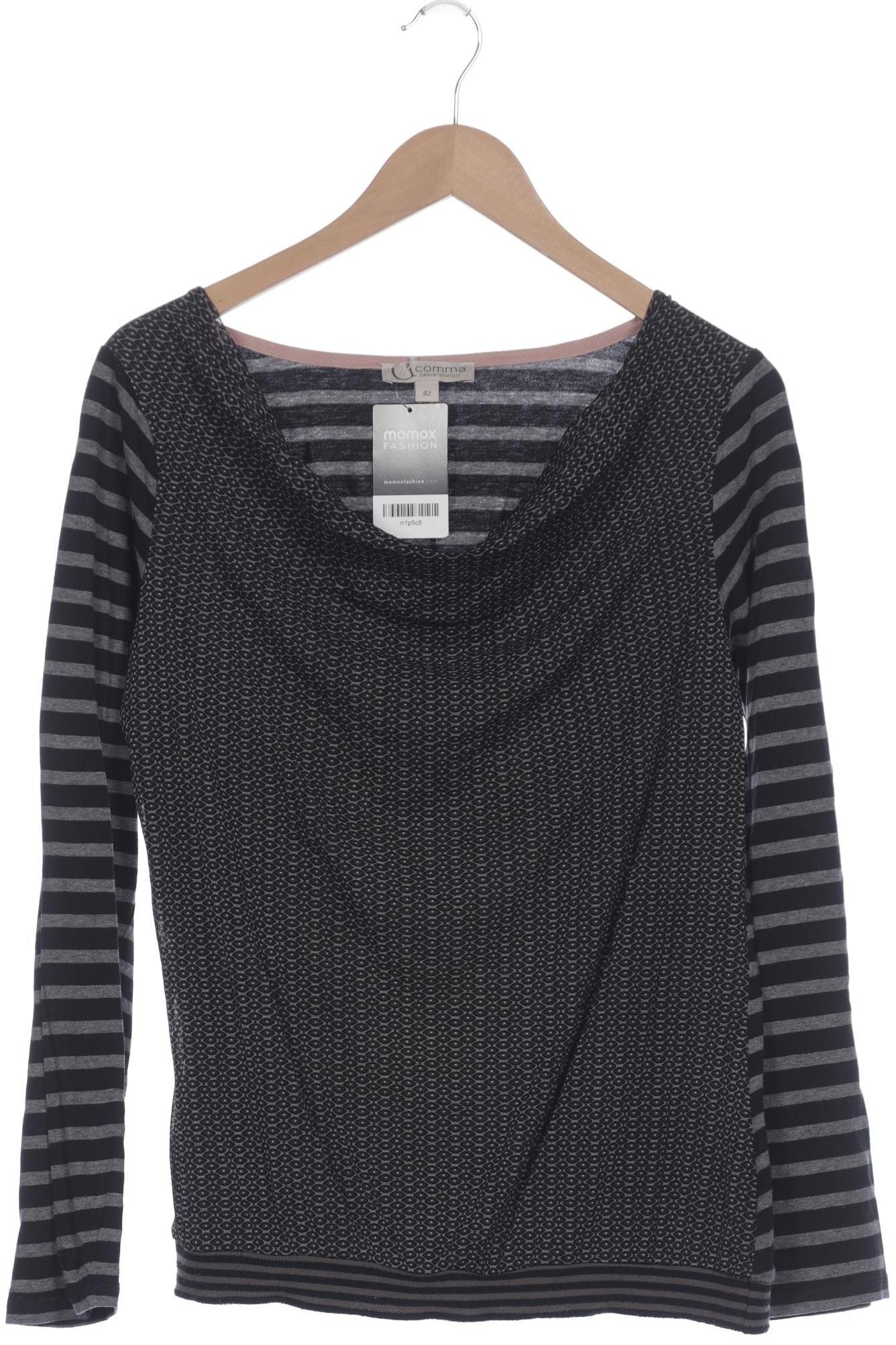 

Comma Damen Langarmshirt, schwarz, Gr. 42