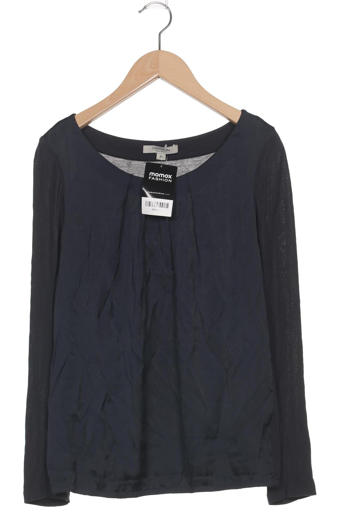 

Comma Damen Langarmshirt, marineblau, Gr. 34