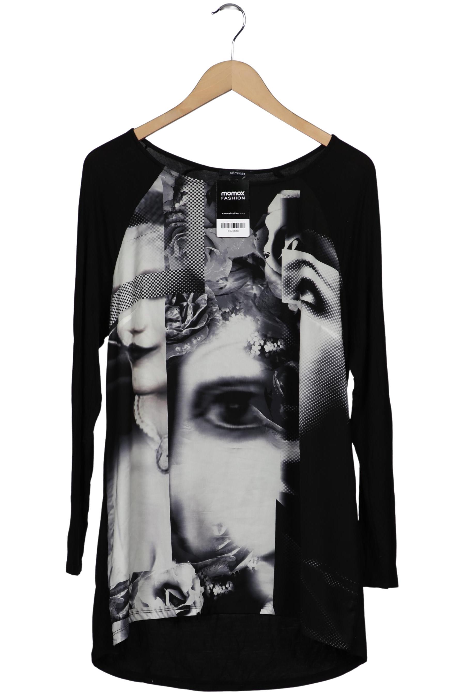 

Comma Damen Langarmshirt, schwarz, Gr. 42
