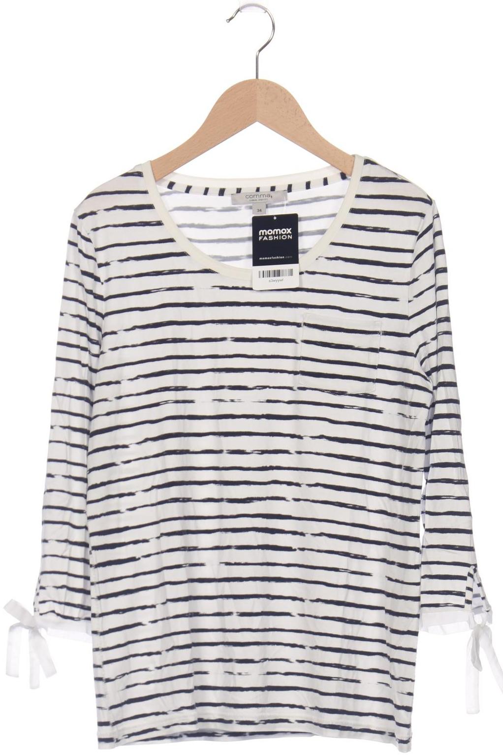 

Comma Damen Langarmshirt, weiß, Gr. 34