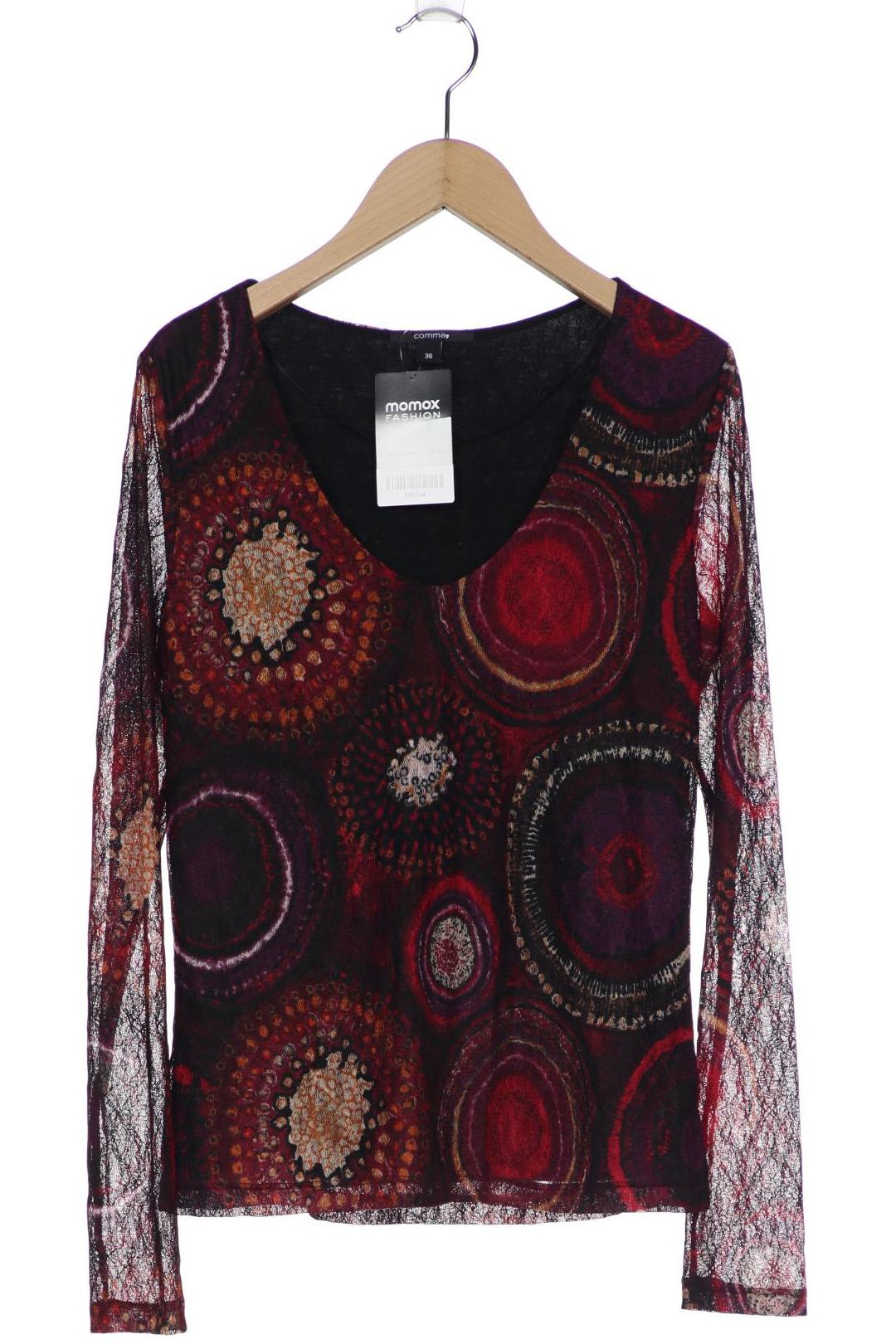 

Comma Damen Langarmshirt, bordeaux, Gr. 36