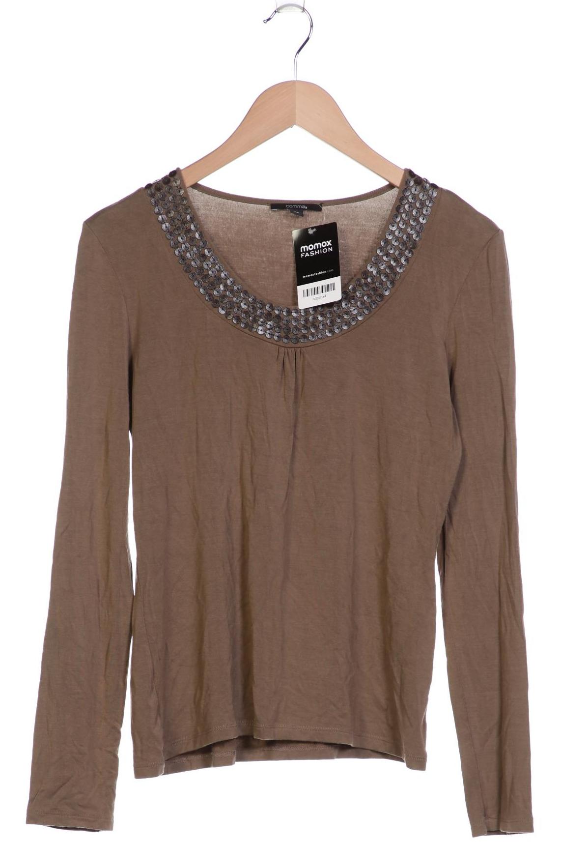 

Comma Damen Langarmshirt, beige, Gr. 40