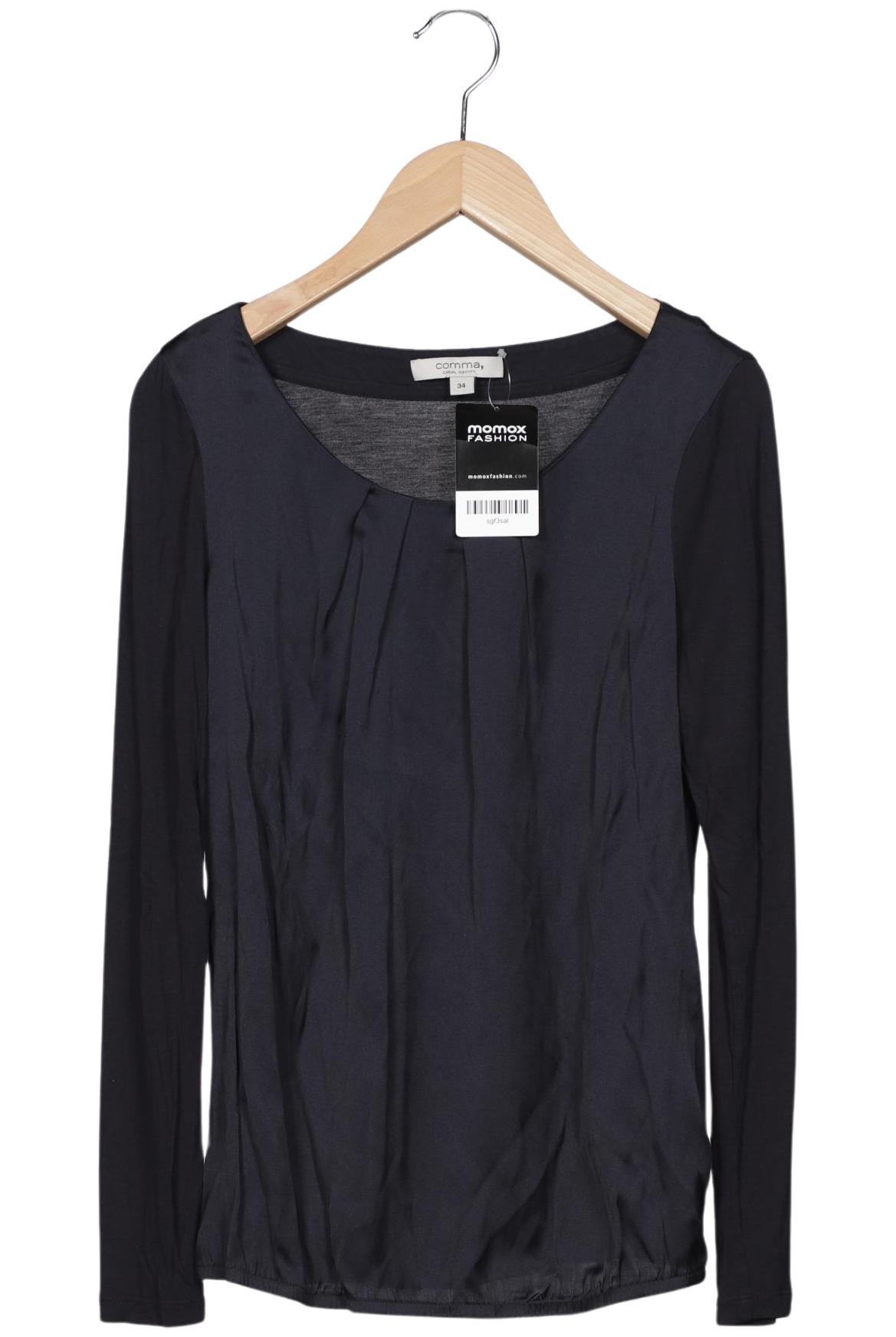 

Comma Damen Langarmshirt, marineblau, Gr. 34