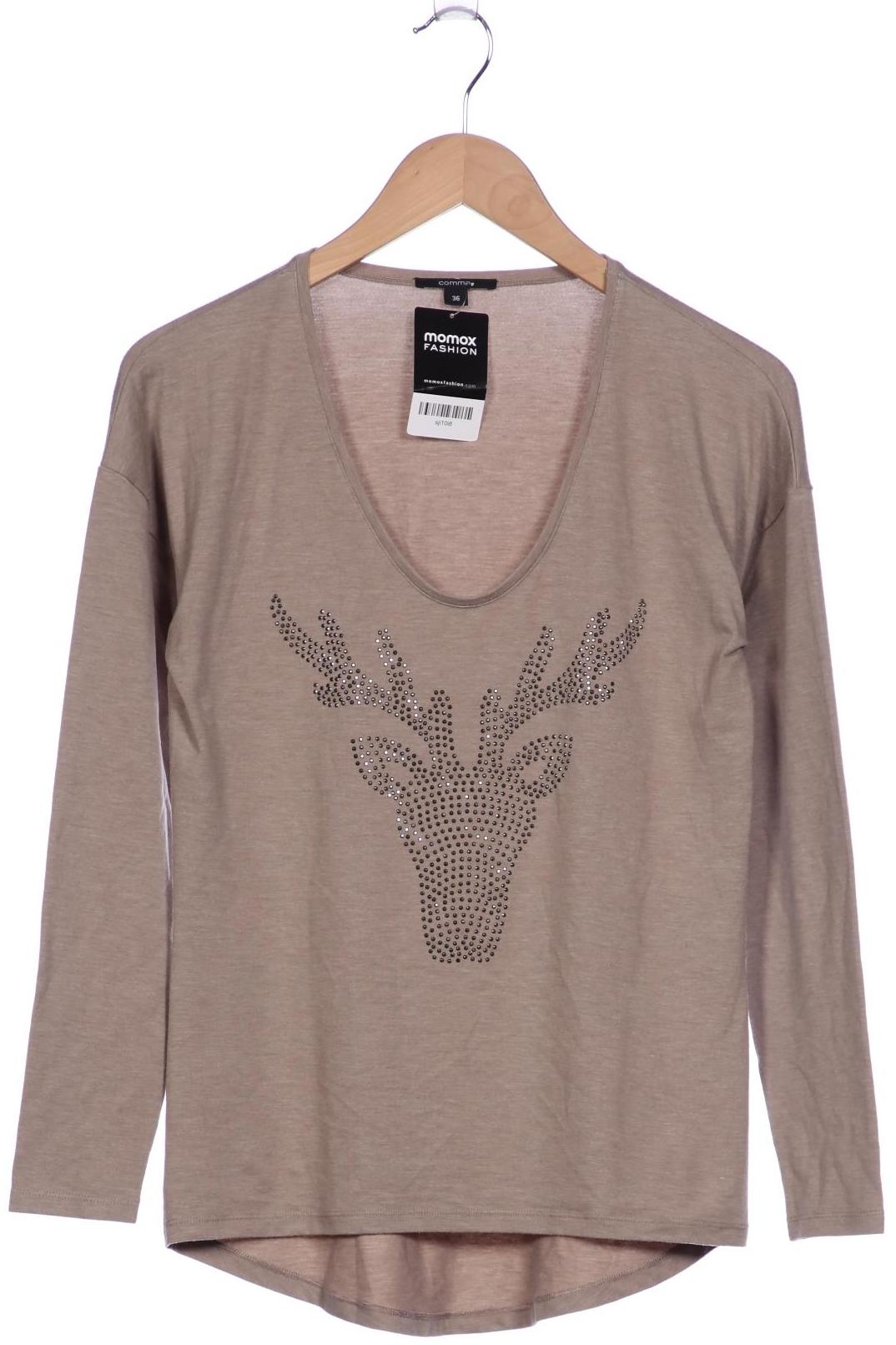 

Comma Damen Langarmshirt, beige, Gr. 36