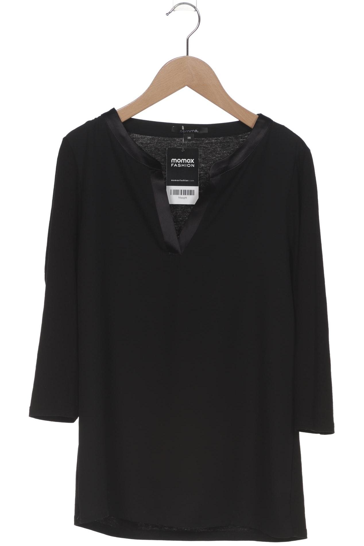 

Comma Damen Langarmshirt, schwarz, Gr. 36