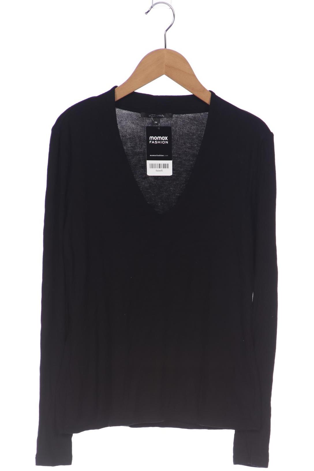 

Comma Damen Langarmshirt, schwarz, Gr. 34