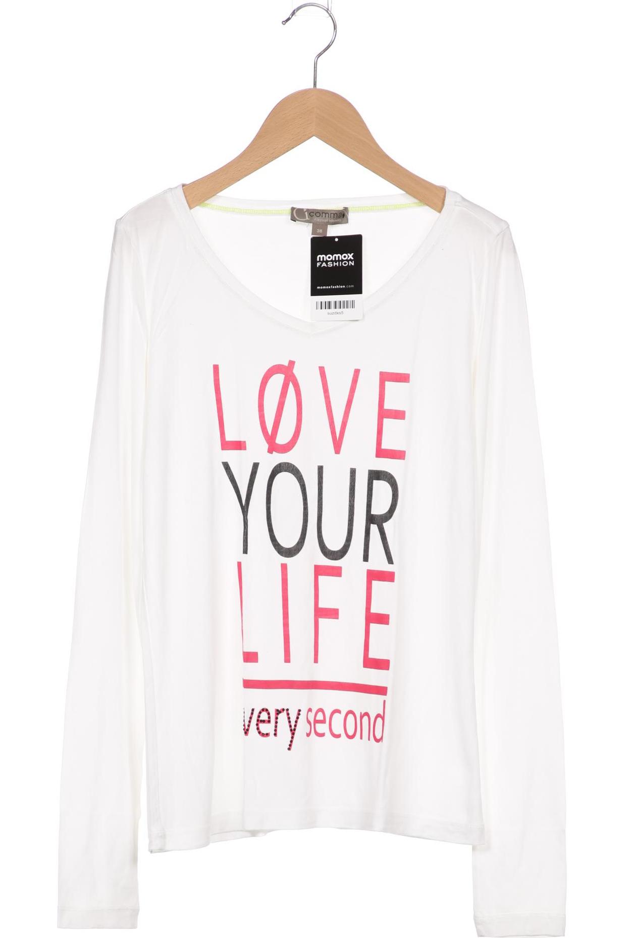 

Comma Damen Langarmshirt, weiß, Gr. 38