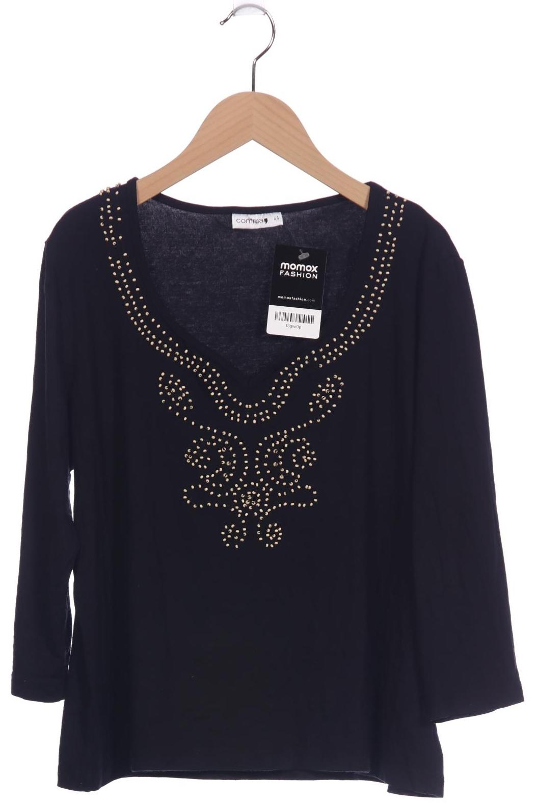 

Comma Damen Langarmshirt, schwarz, Gr. 44
