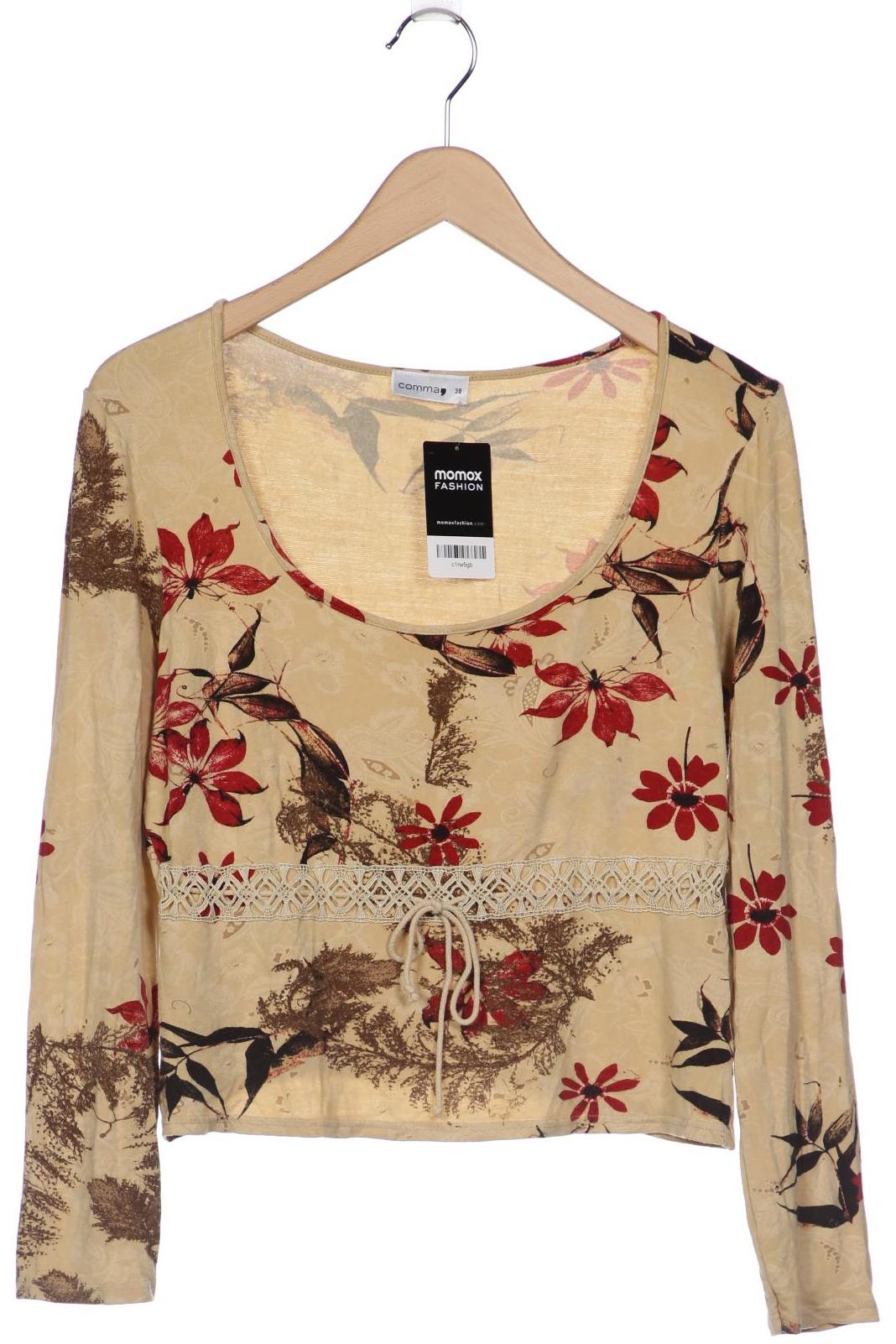 

Comma Damen Langarmshirt, beige, Gr. 38