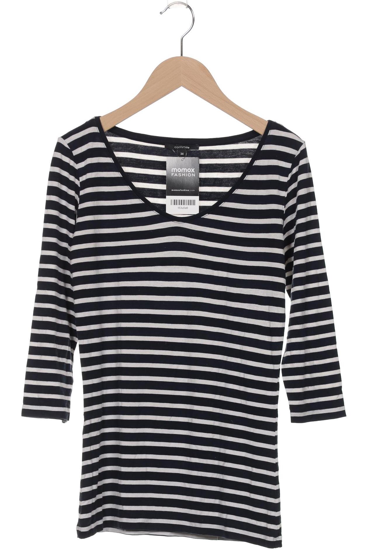 

Comma Damen Langarmshirt, marineblau, Gr. 34