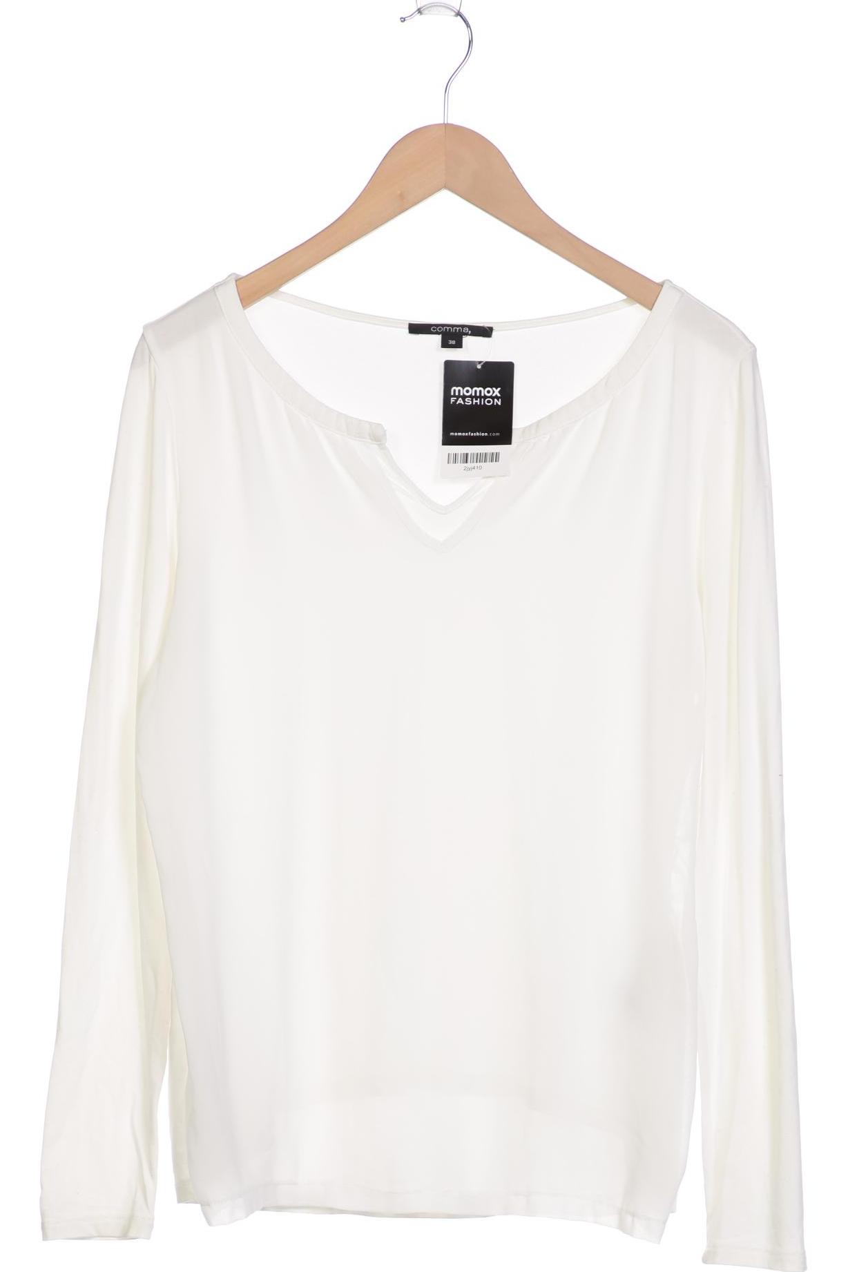 

Comma Damen Langarmshirt, weiß, Gr. 38