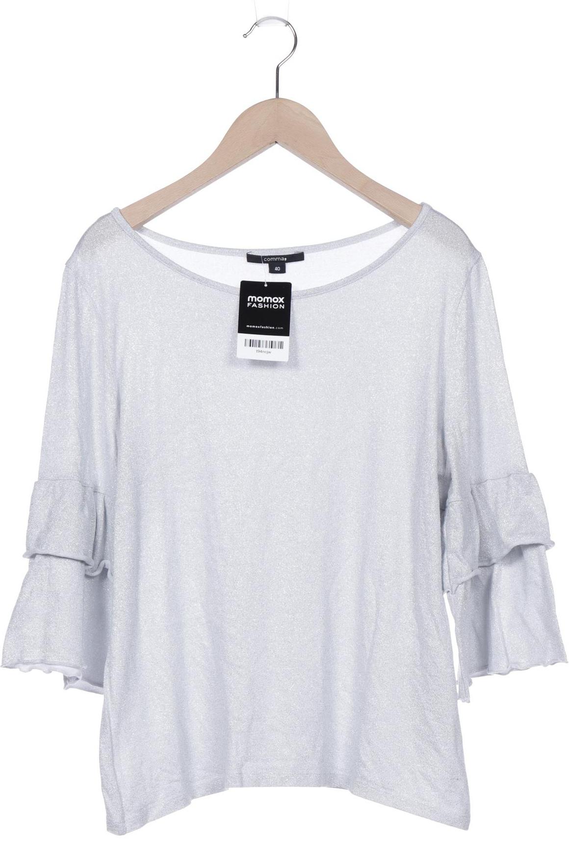 

Comma Damen Langarmshirt, silber, Gr. 40