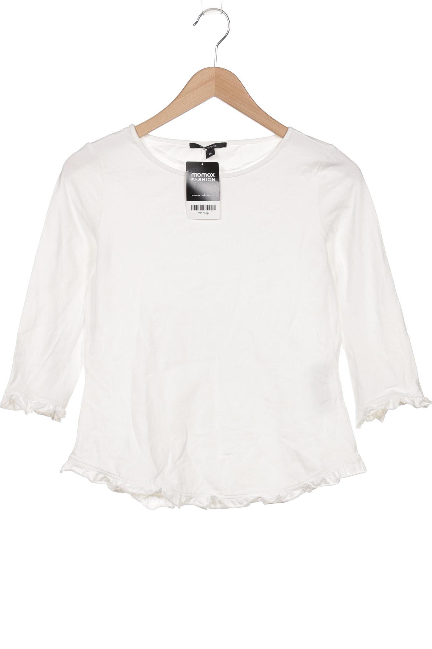 

Comma Damen Langarmshirt, weiß, Gr. 36