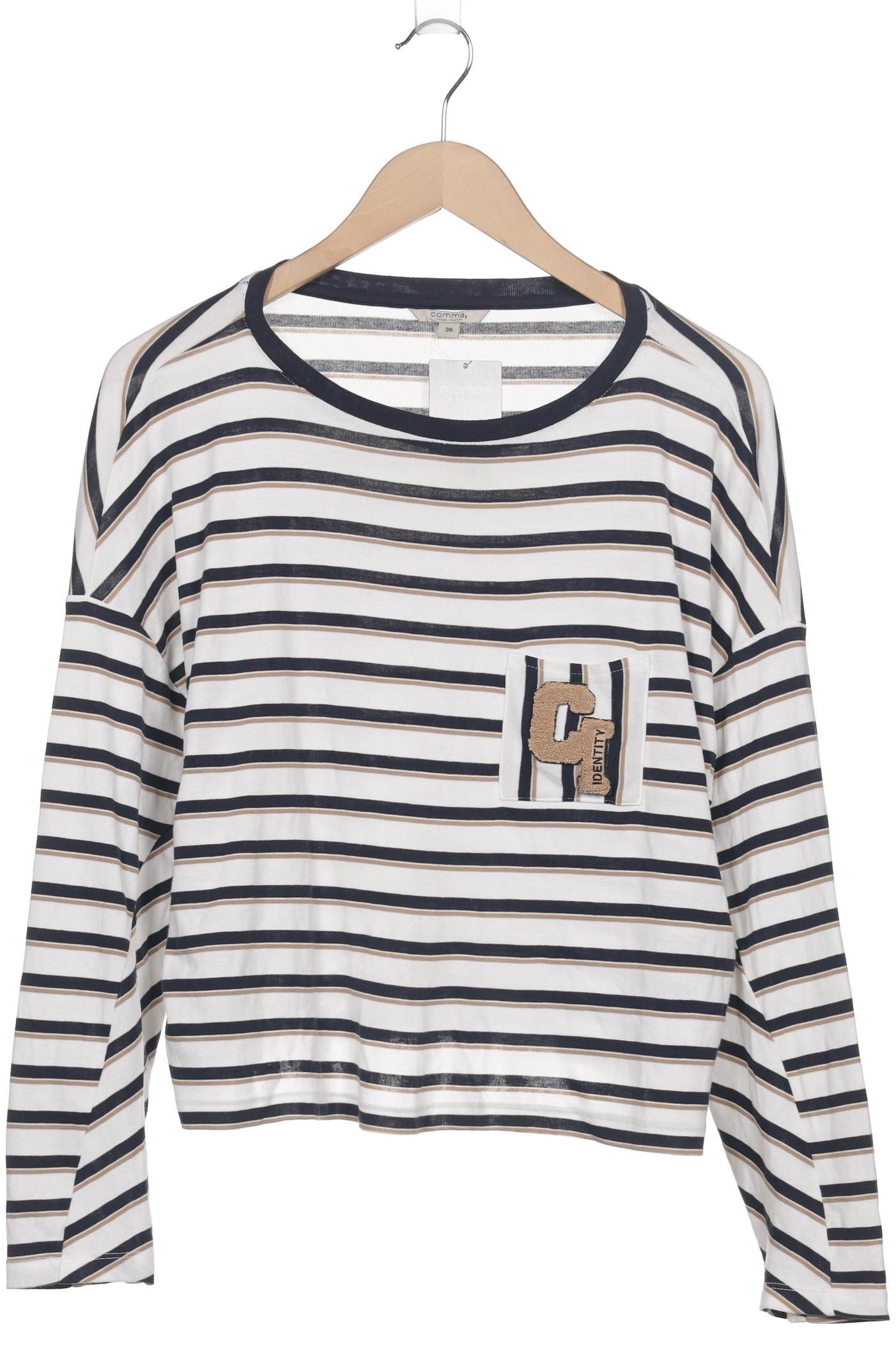 

Comma Damen Langarmshirt, weiß, Gr. 36