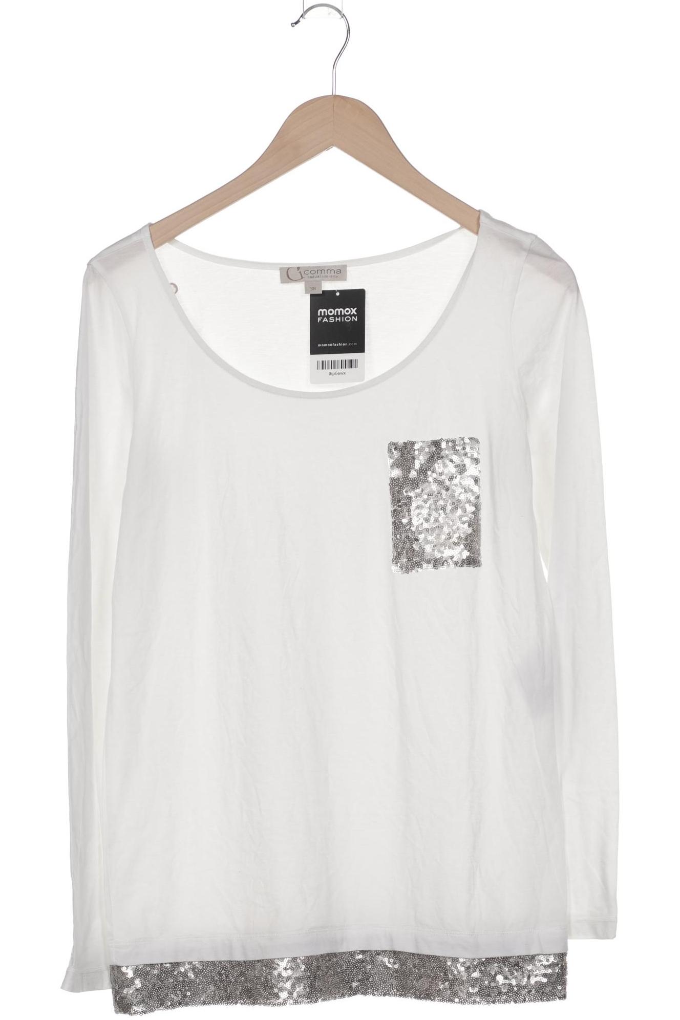 

Comma Damen Langarmshirt, weiß, Gr. 38
