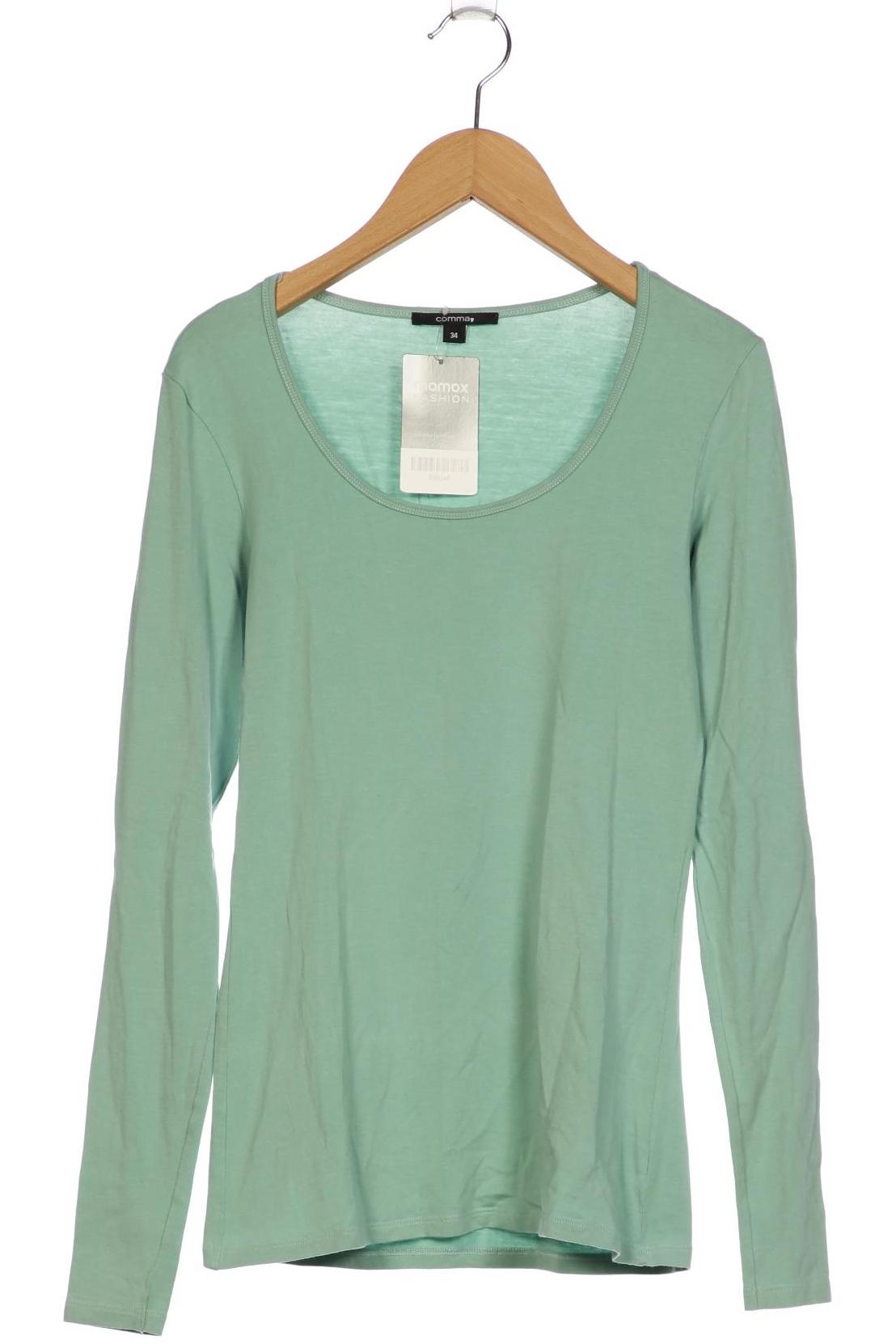

Comma Damen Langarmshirt, türkis, Gr. 34