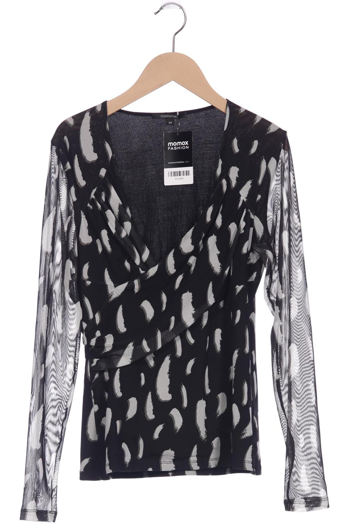 

Comma Damen Langarmshirt, schwarz, Gr. 34