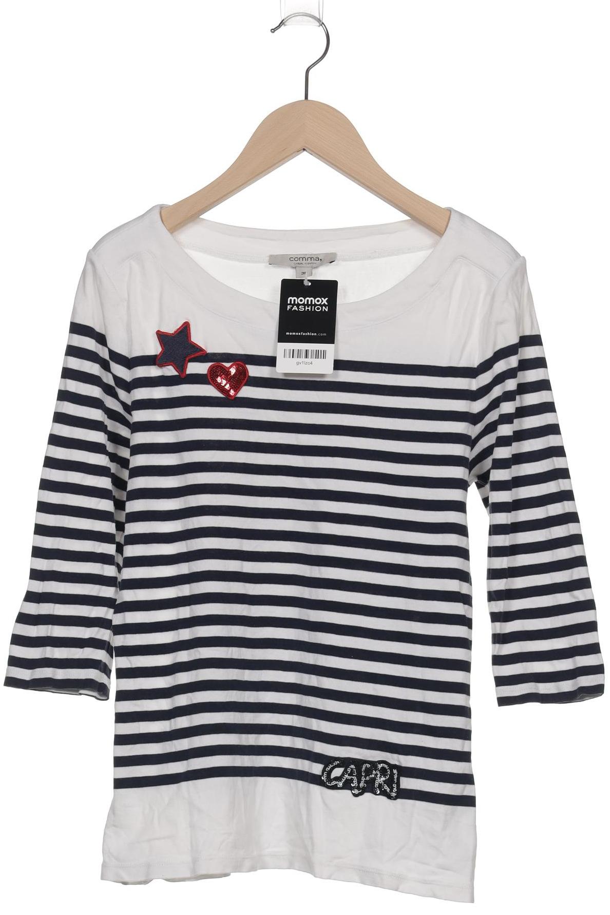

Comma Damen Langarmshirt, weiß, Gr. 38