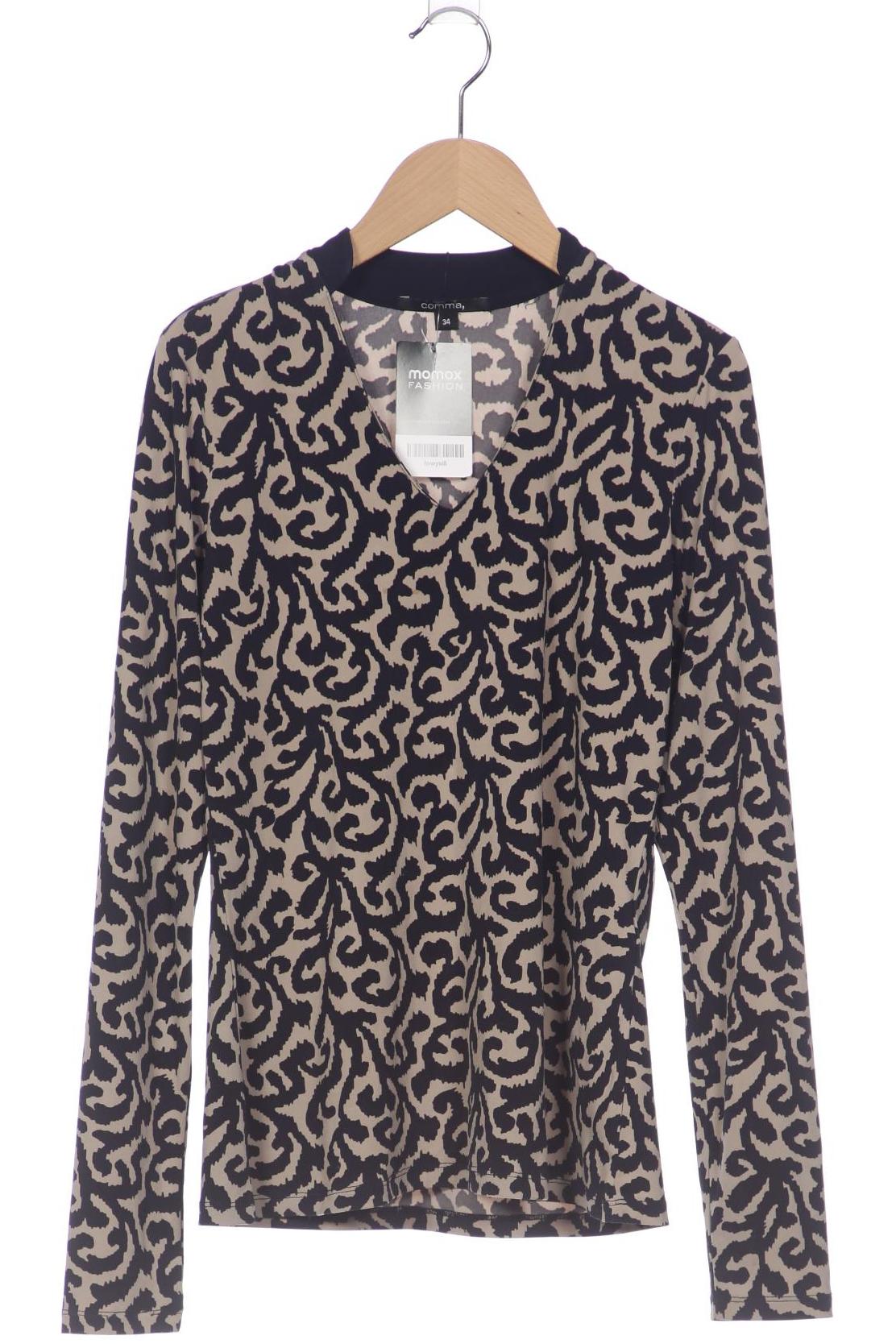 

Comma Damen Langarmshirt, marineblau, Gr. 34