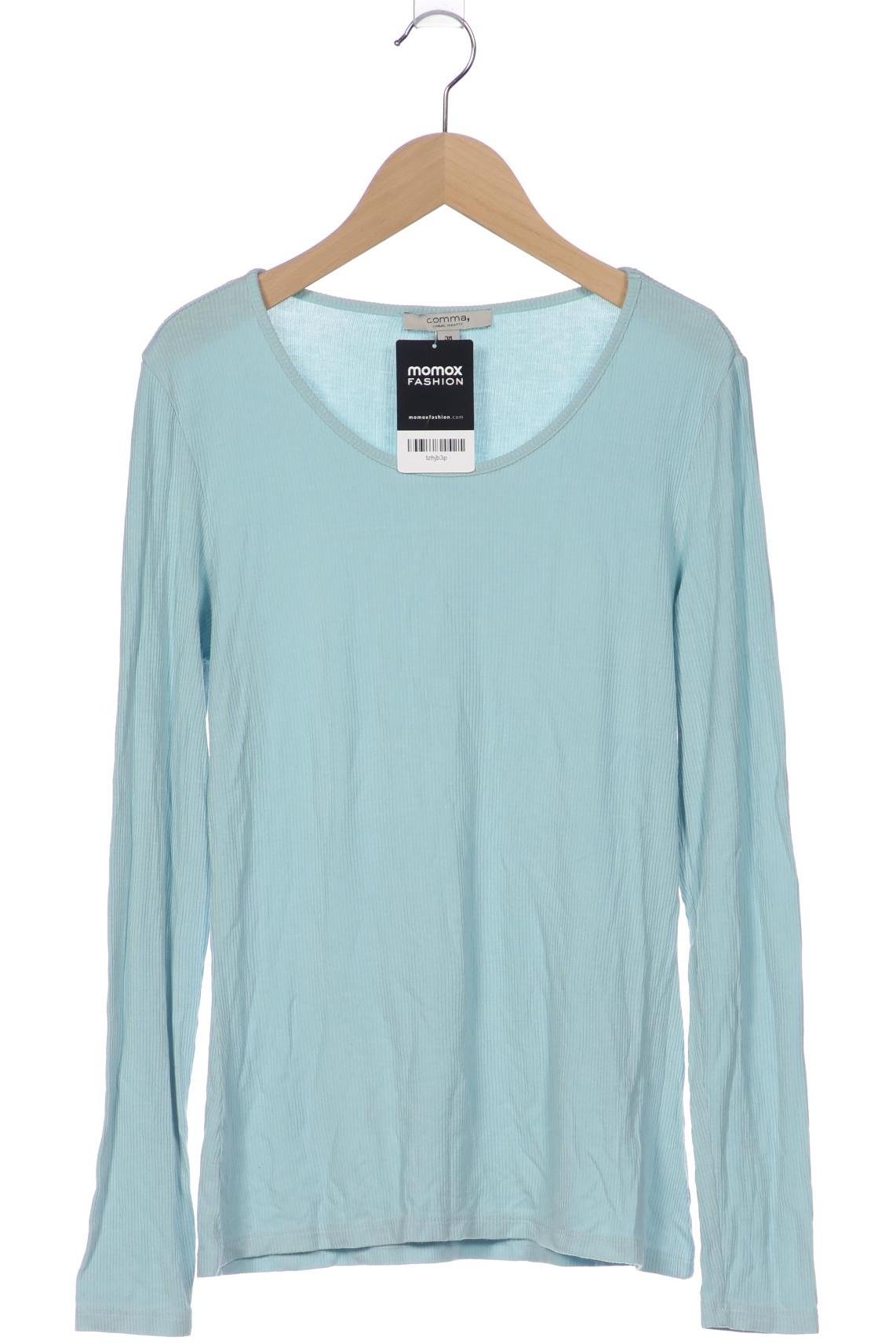 

Comma Damen Langarmshirt, hellblau, Gr. 38