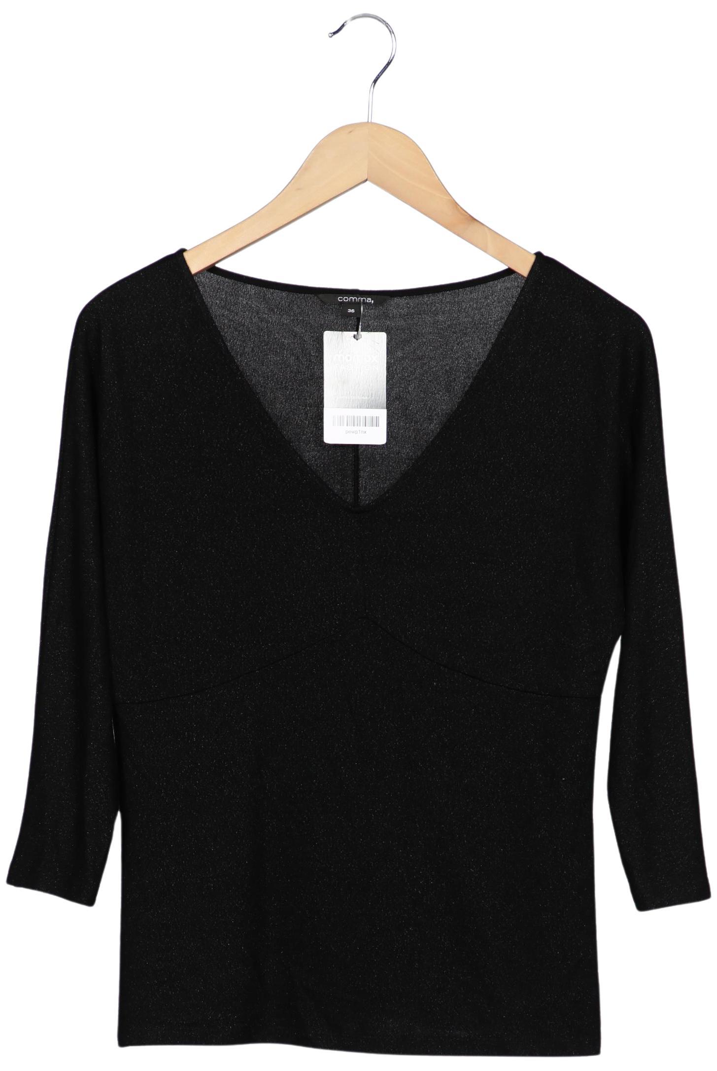 

Comma Damen Langarmshirt, schwarz, Gr. 36