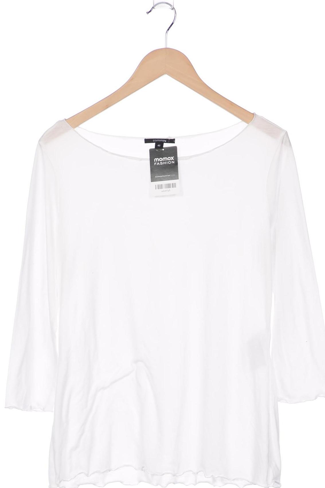 

Comma Damen Langarmshirt, weiß, Gr. 42
