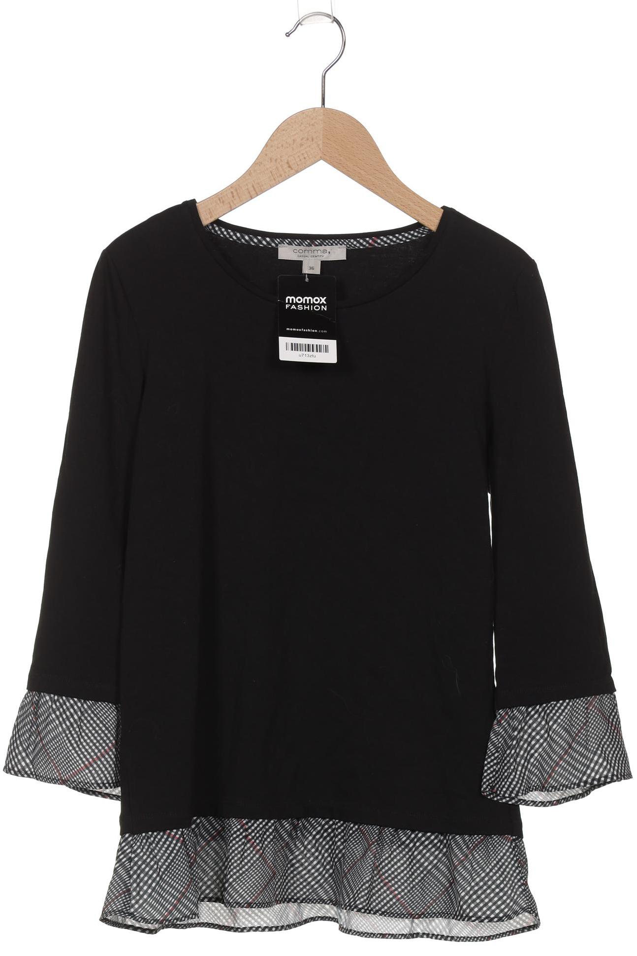 

Comma Damen Langarmshirt, schwarz, Gr. 36