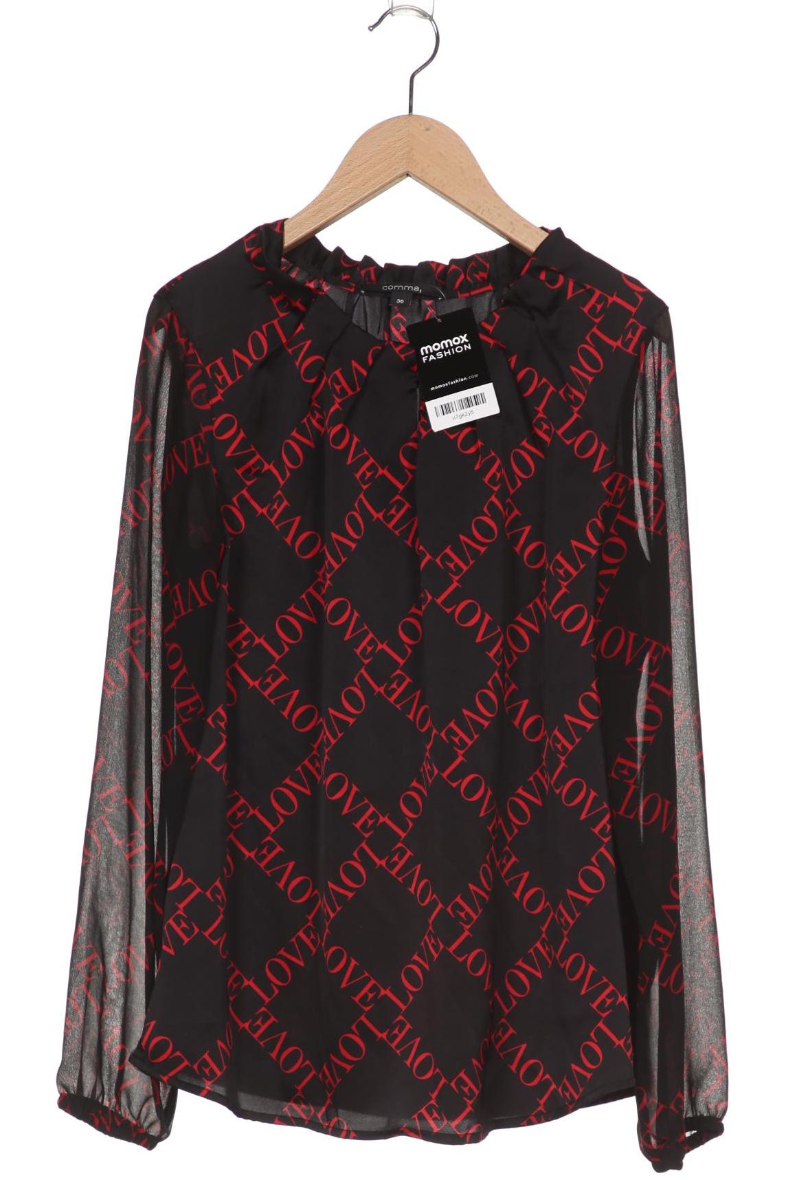

Comma Damen Langarmshirt, schwarz, Gr. 36