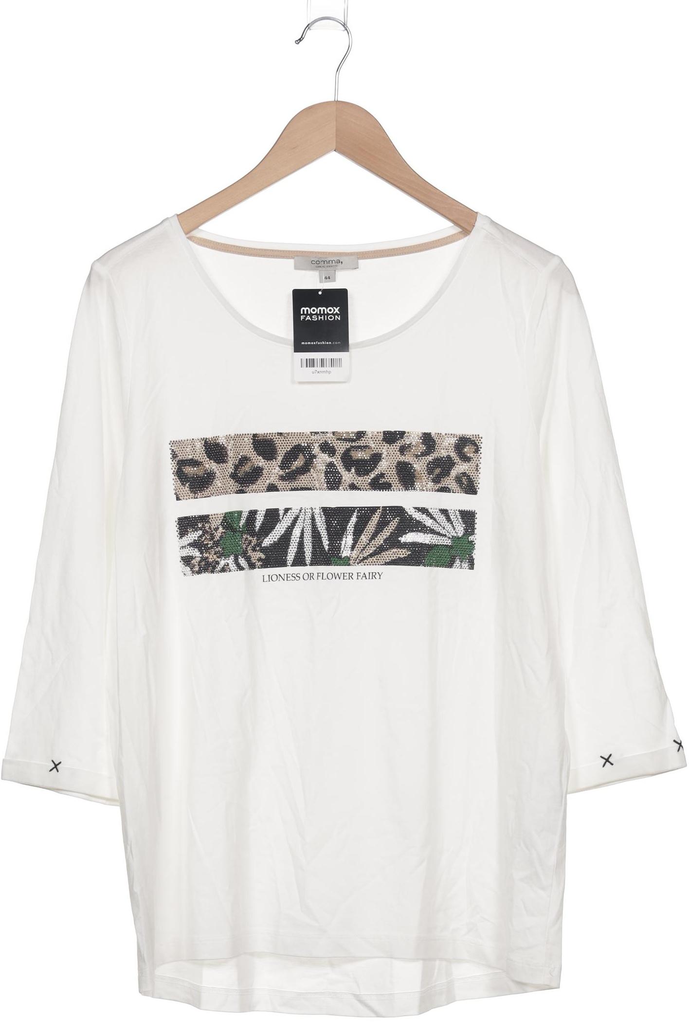 

Comma Damen Langarmshirt, weiß, Gr. 44