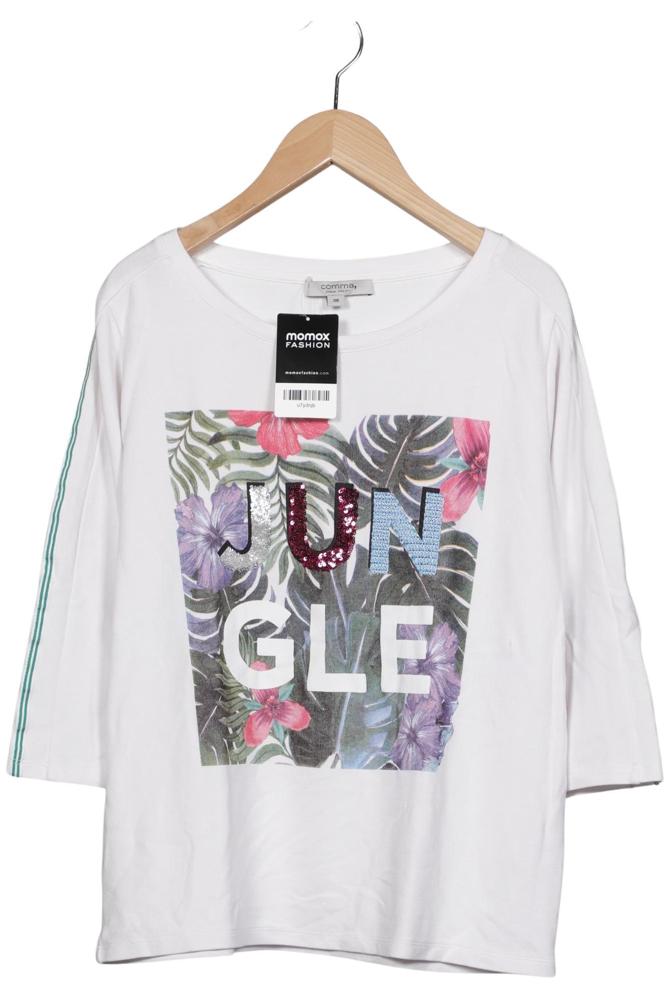

Comma Damen Langarmshirt, weiß, Gr. 38