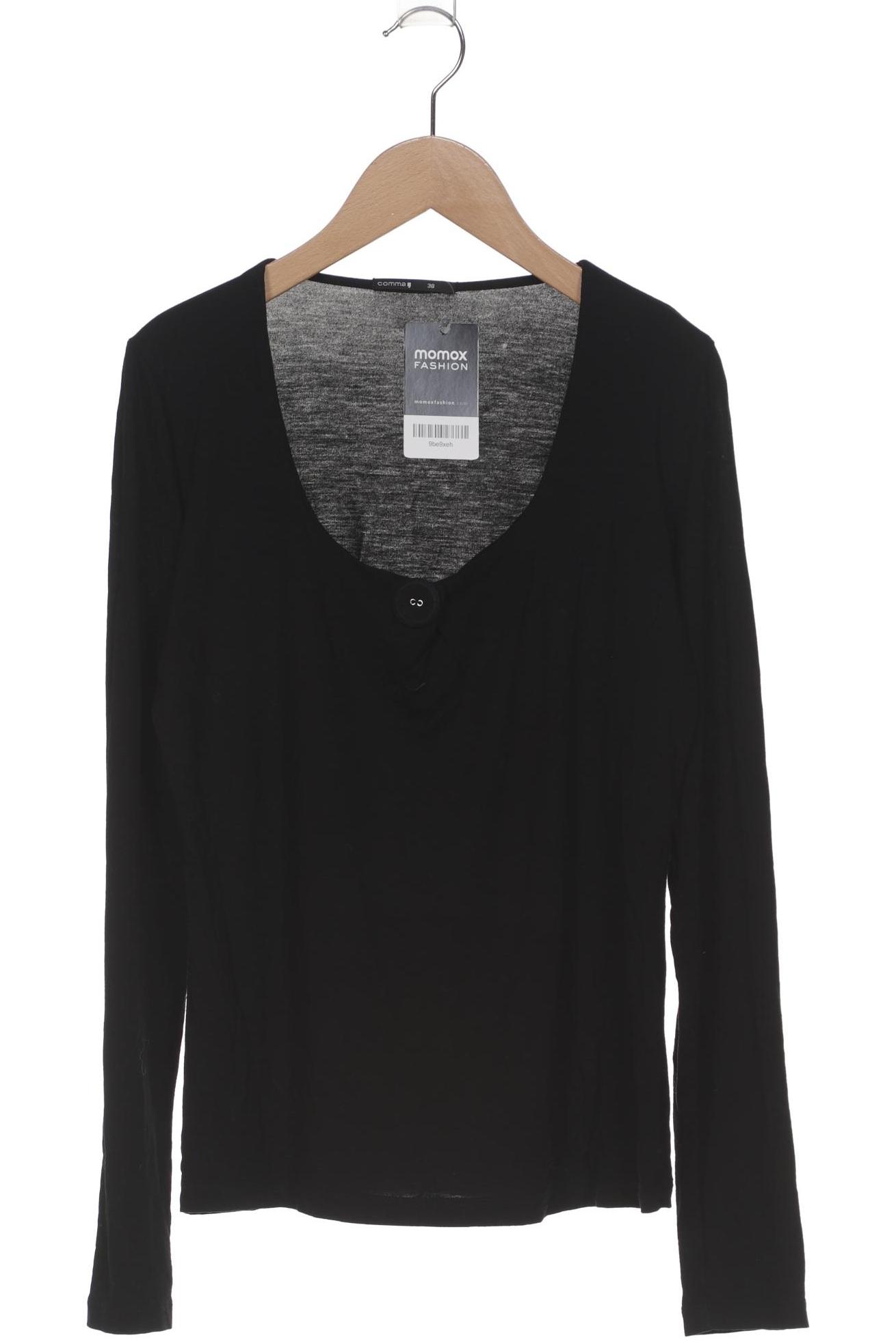

Comma Damen Langarmshirt, schwarz, Gr. 38