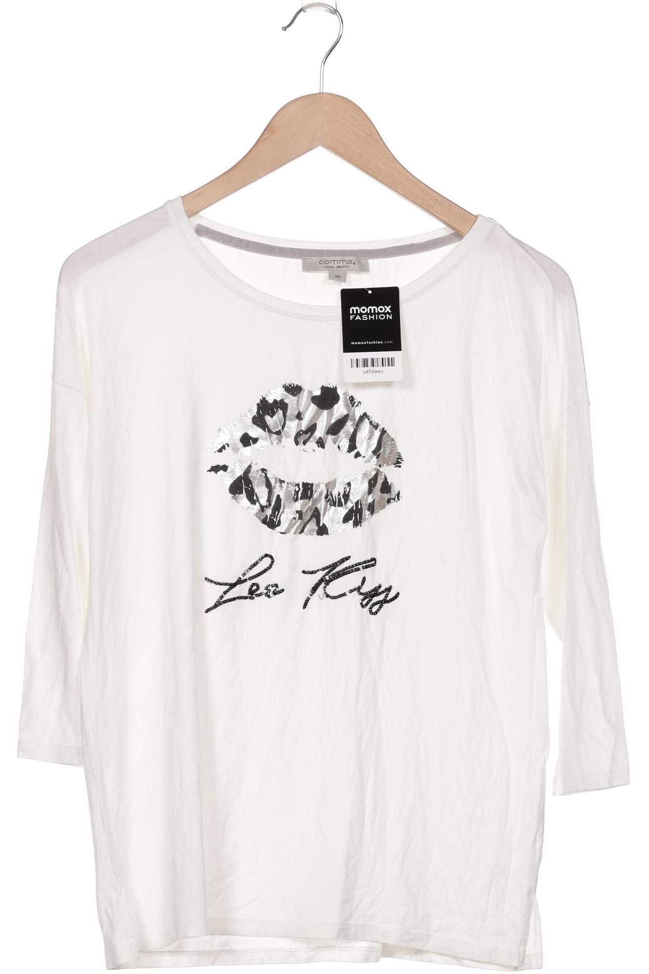 

Comma Damen Langarmshirt, weiß, Gr. 36
