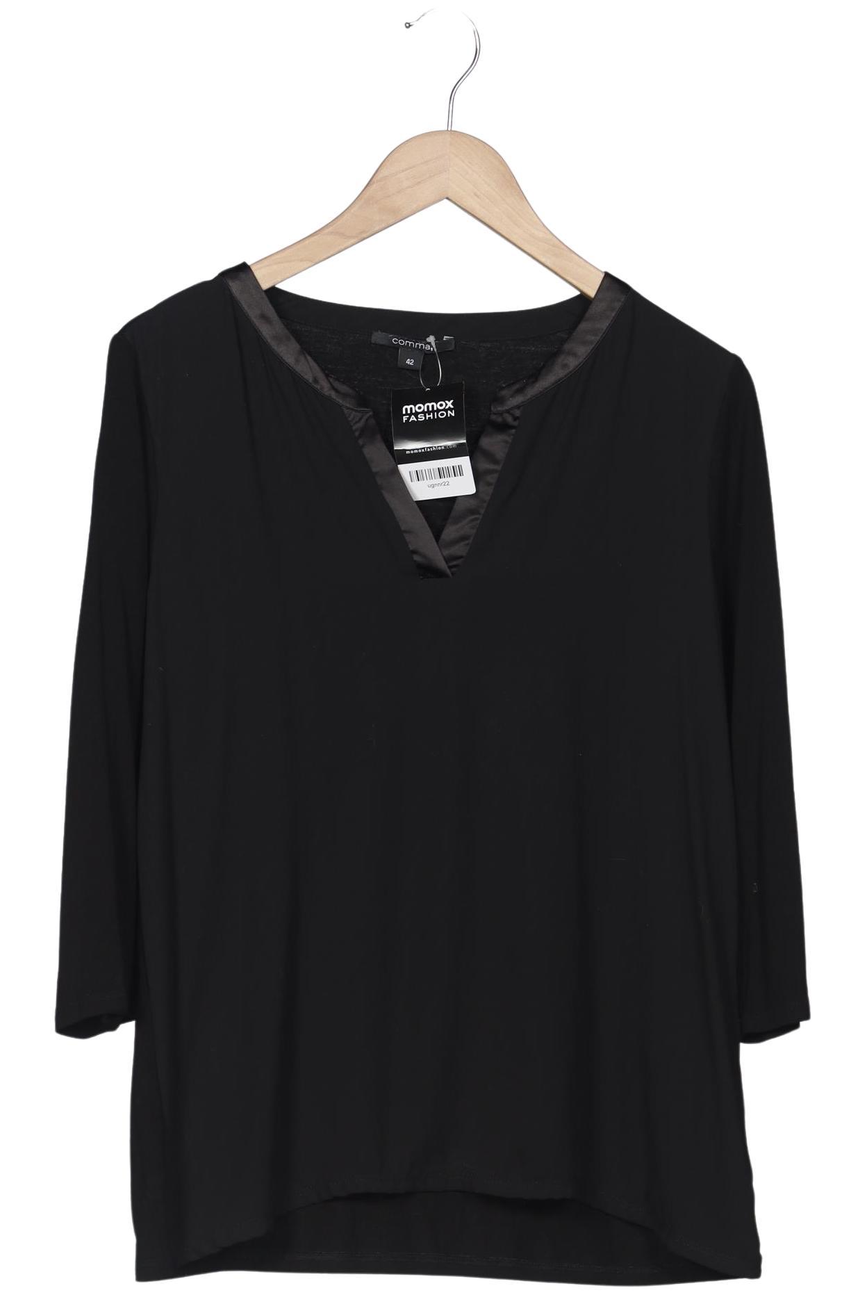 

Comma Damen Langarmshirt, schwarz, Gr. 42
