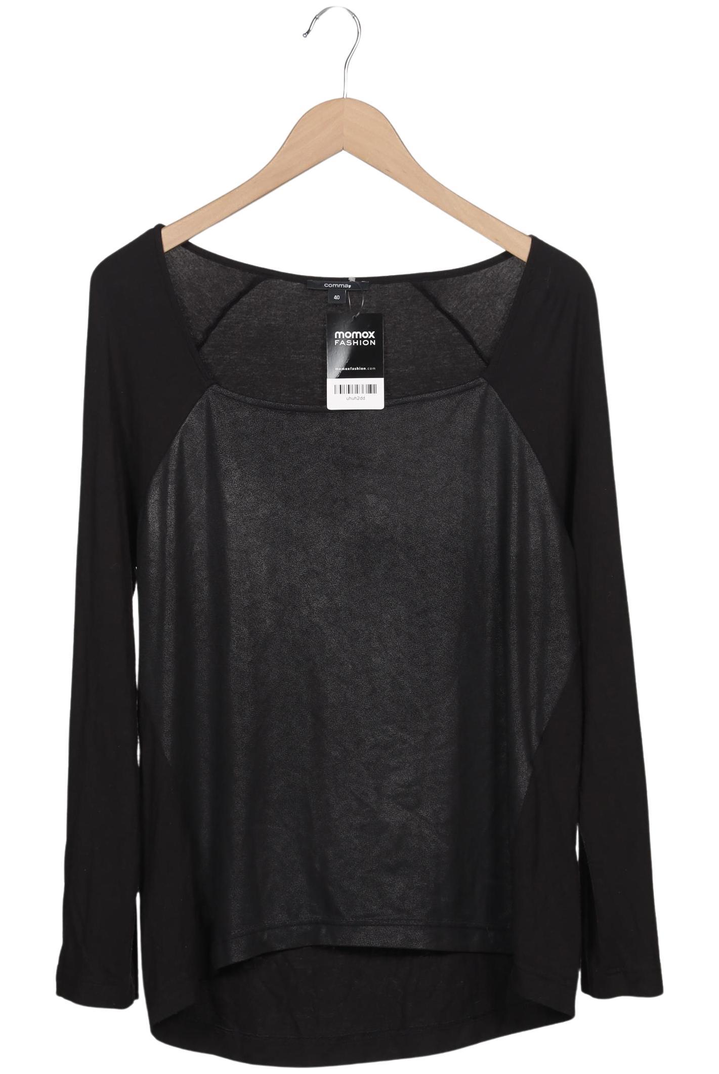

Comma Damen Langarmshirt, schwarz, Gr. 40